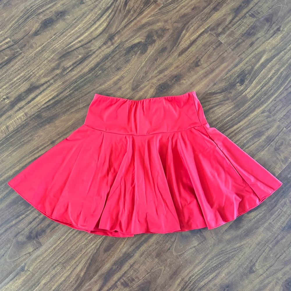 Elegant Red Women's Tennis Skirt